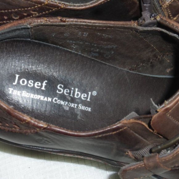 WMSHO1 - Josef Seibel WOMAN'S LEATHER BOOTS SZ 7 Ankle Boots European Hungary - Picture 10 of 10